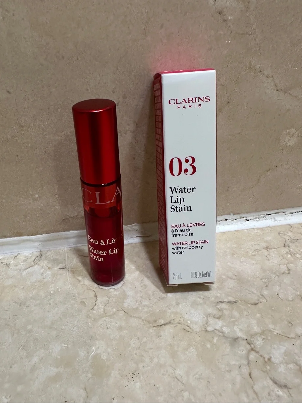 ⭐️5 for $10 Clarins Water Lip Stain 03 Raspberry Red